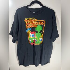 Spencer's No sign of intelligent life anywhere alien graphic tee tshirt 2XL